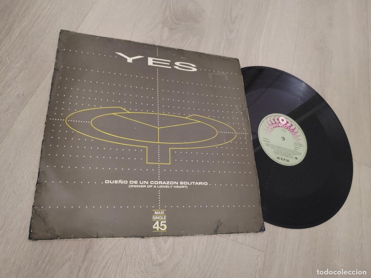 Discos de vinilo: YES - DUE&Ntilde;O DE UN CORAZON SOLITARIO ( owner of a lonely heart ) . MAXISINGLE DE 1983 - WEA RECORDS