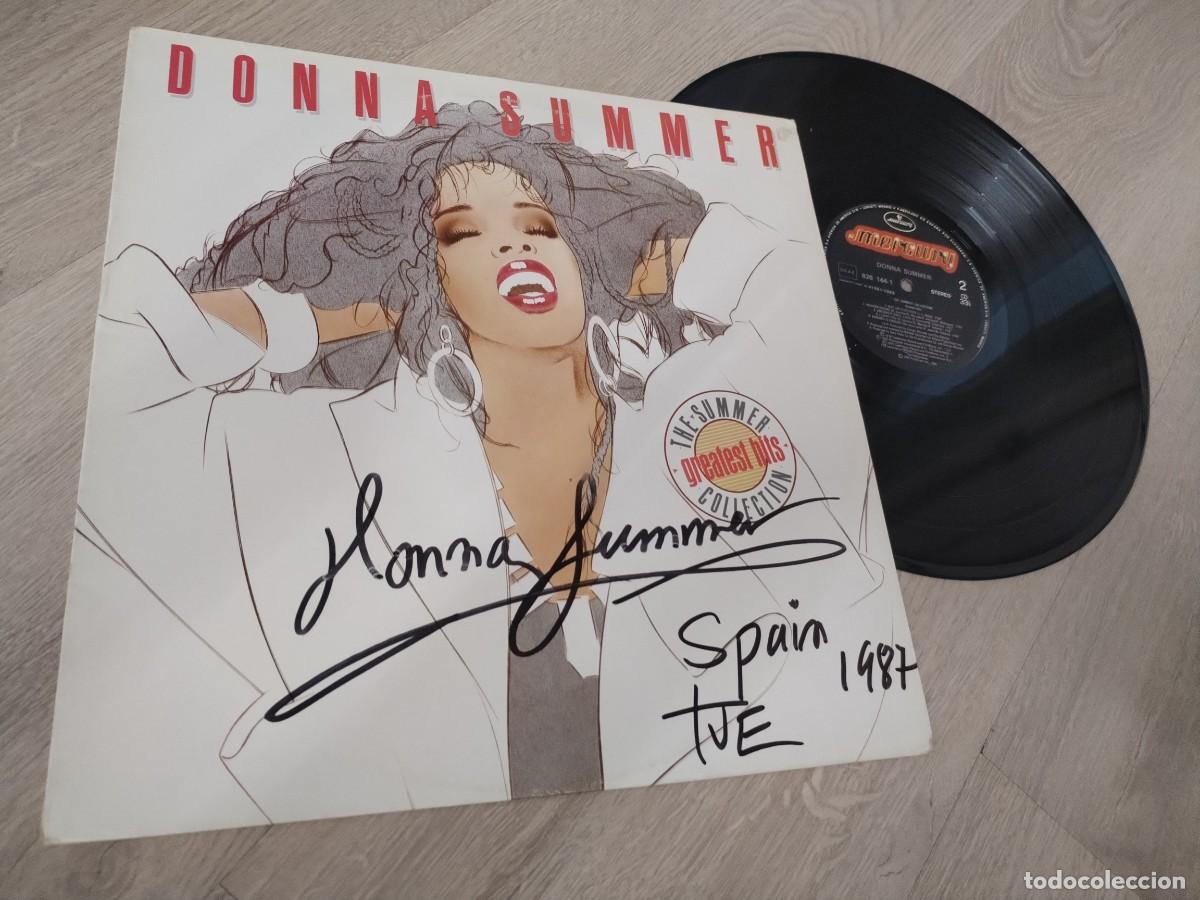 Discos de vinilo: DONNA SUMMER - THE SUMMER COLLECTION - GREATEST HITS ..LP MERCURY . 1985 ED. ESPA&Ntilde;OLA . ..FIRMADO
