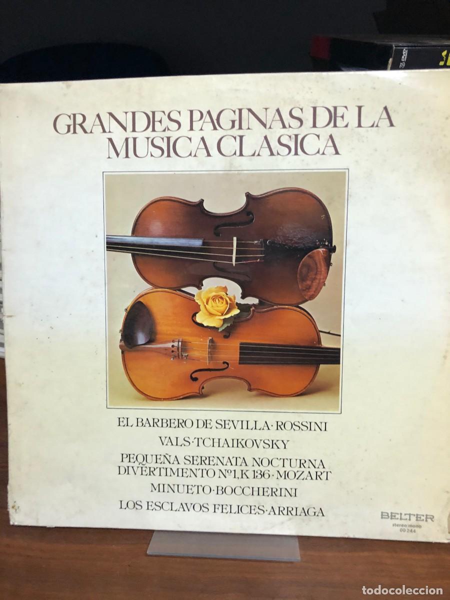 Discos de vinilo: Grandes P&aacute;ginas de la M&uacute;sica Cl&aacute;sica Varios Compositores (Rossini, Tchaikovsky, Mozart...)