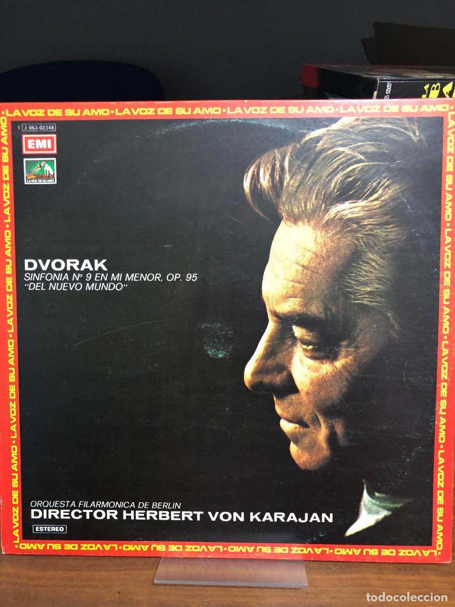 Discos de vinilo: Dvorak: Sinfon&iacute;a N&ordm; 9 &rdquo;Del Nuevo Mundo&rdquo; Herbert von Karajan / Orquesta Filarm&oacute;nica de Berl&iacute;n