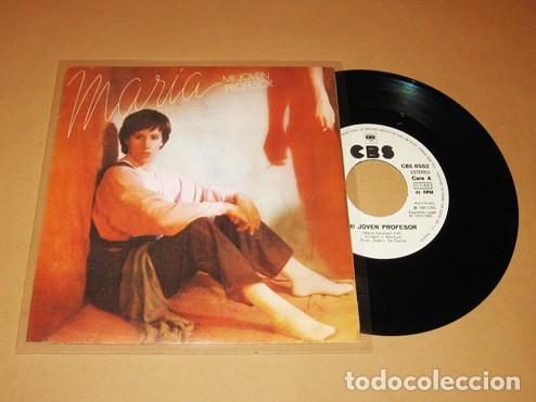 Discos de vinilo: MARIA VERANES - MI JOVEN PROFESOR DE AMOR - PROMO SINGLE - 1980 - SU GRAN HIT DEBUT / CECILIA