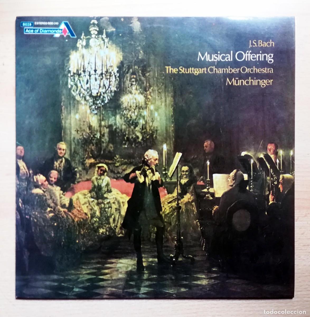 Discos de vinilo: Bach. Musical Offering Una ofrenda musical. Decca 1972. Stugart Chamber Orchestra. Karl Munchinger