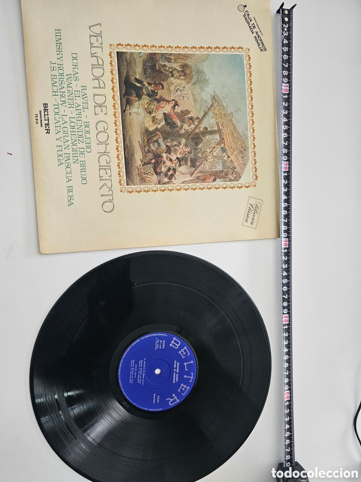 Discos de vinilo: Disco de vinilo de 33 RPM Velada de Concierto Ravel 1975. Belter