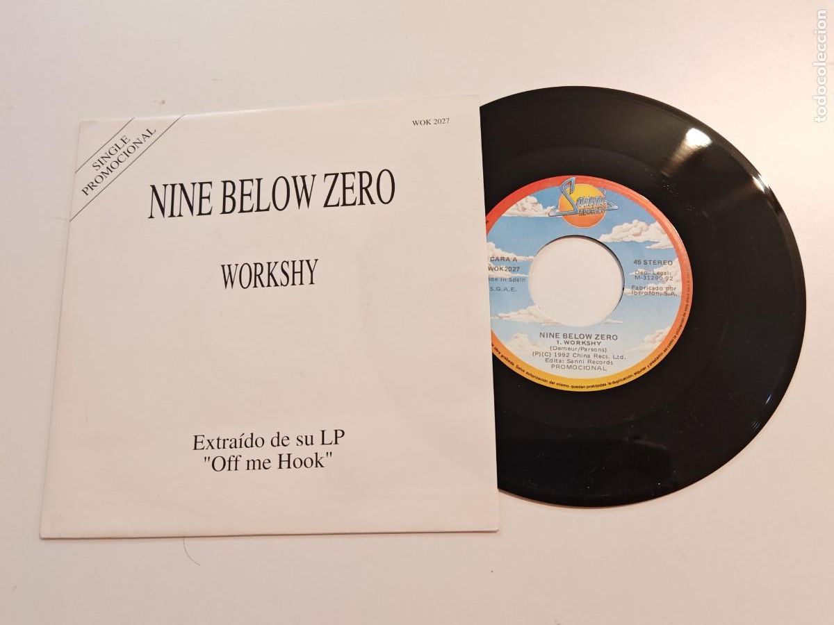 Discos de vinilo: NINE BELOW ZERO Workshy 7&rdquo; SINGLE VINILO PROMO DEL A&Ntilde;O 1992 ESPA&Ntilde;A CONTIENE 1 TEMA