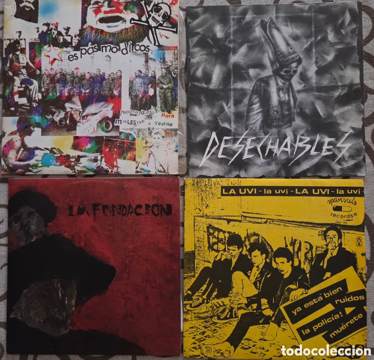 Discos de vinilo: LOTE.LA MOVIDA MADRILE&Ntilde;A.FUNDACION.UVI(RARA PORTADA AMARILLA).DESECHABLES.ESPASMODICOS+ DIPTICOS.