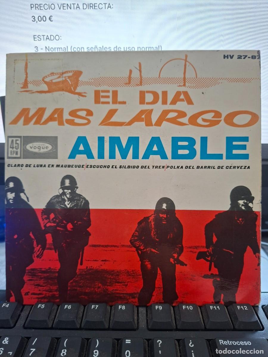 Discos de vinilo: AIMABLE - EL DIA MAS LARGO - EP ESPA&Ntilde;OL DE VINILO - C - 41 - Foto 1