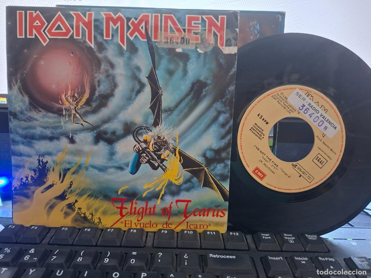 Discos de vinil: IRON MAIDEN - FLIGHT OF ICARUS - SINGLE DE VINILO ESPA&Ntilde;OL PROMOCIONAL - HEAVY METAL C-41