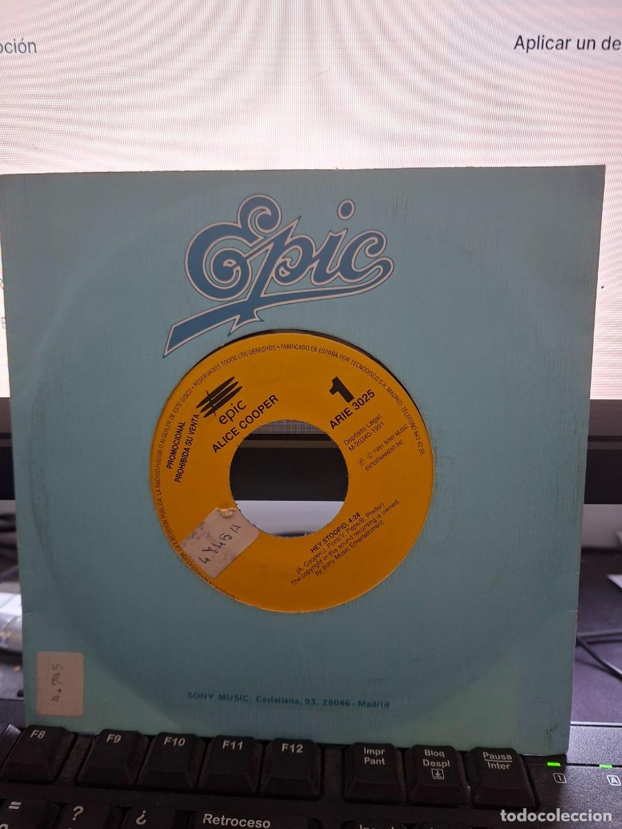 Discos de vinil: ALICE COOPER - HEY STOOPID - SINGLE DE VINILO ESPA&Ntilde;OL PROMO - HEAVY METAL C-41