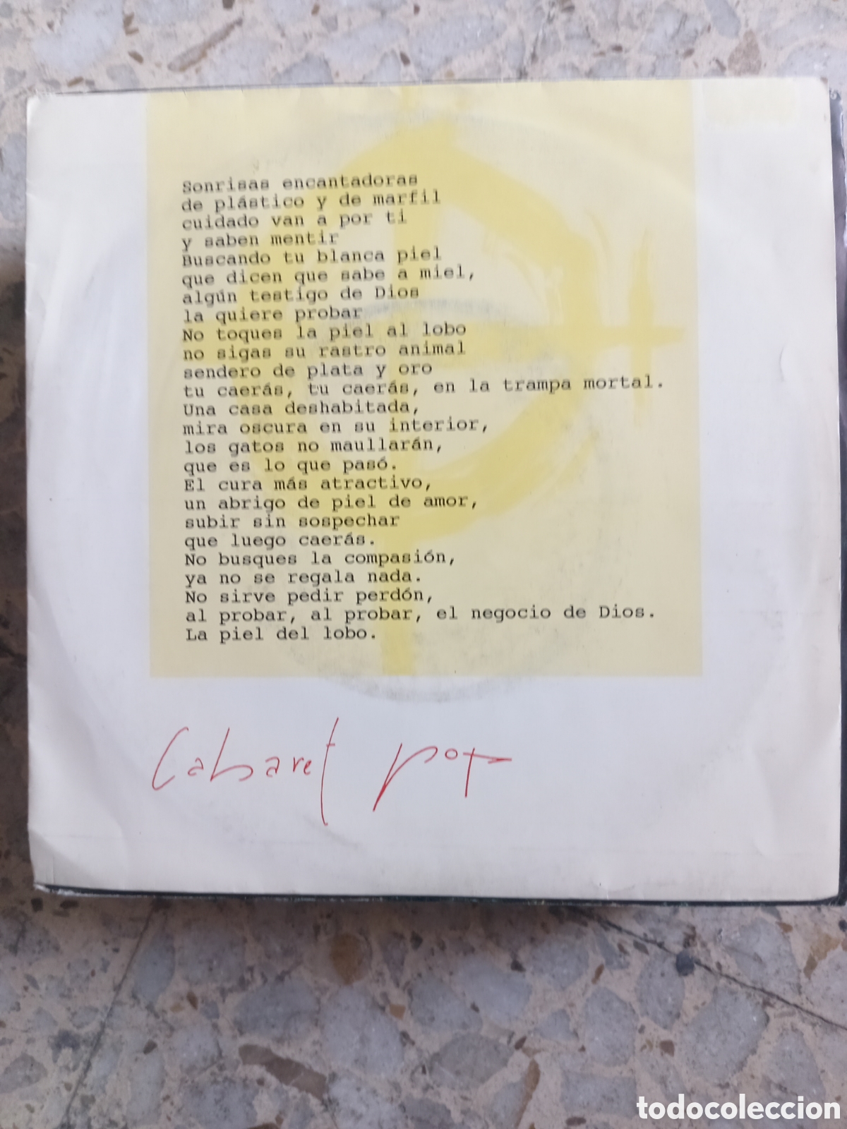 Discos de vinilo: SGL CABARET POP DIEGO VASALLO LA PIEL DEL LOBO 1993 PROMO