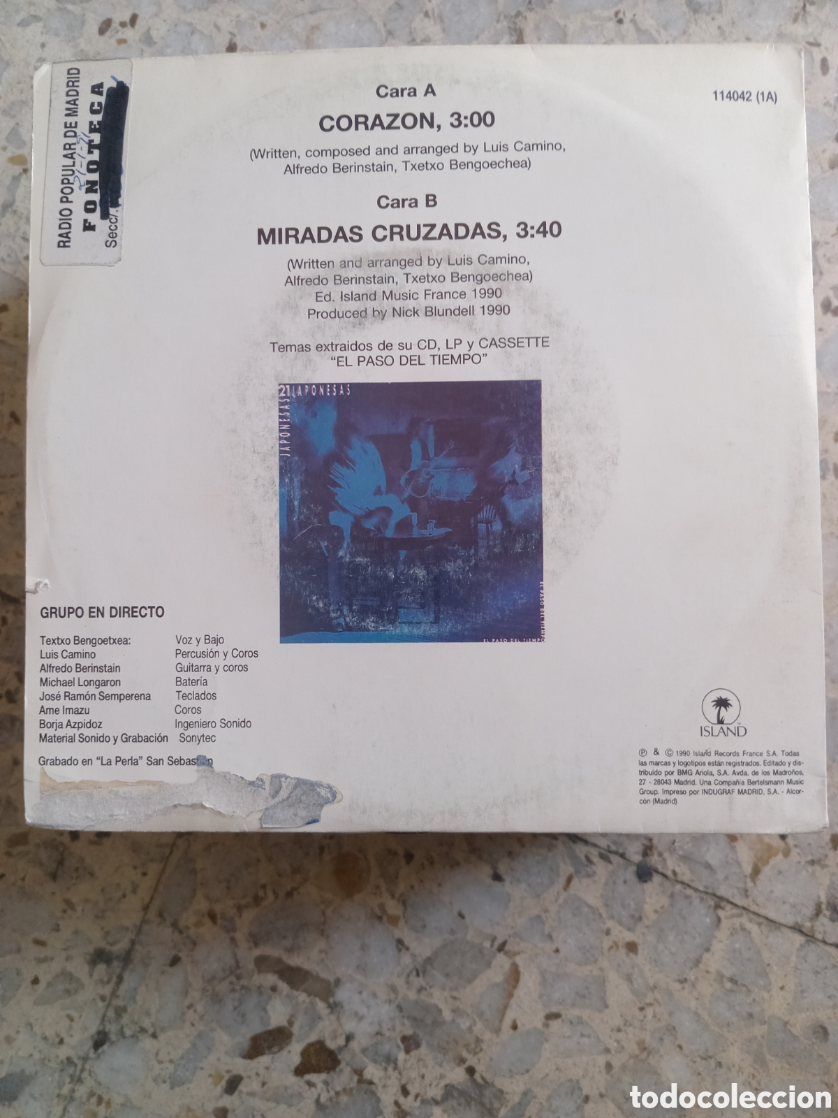 Discos de vinilo: SGL 21 JAPONESAS CORAZON ESPA&Ntilde;A 1990 - Foto 2
