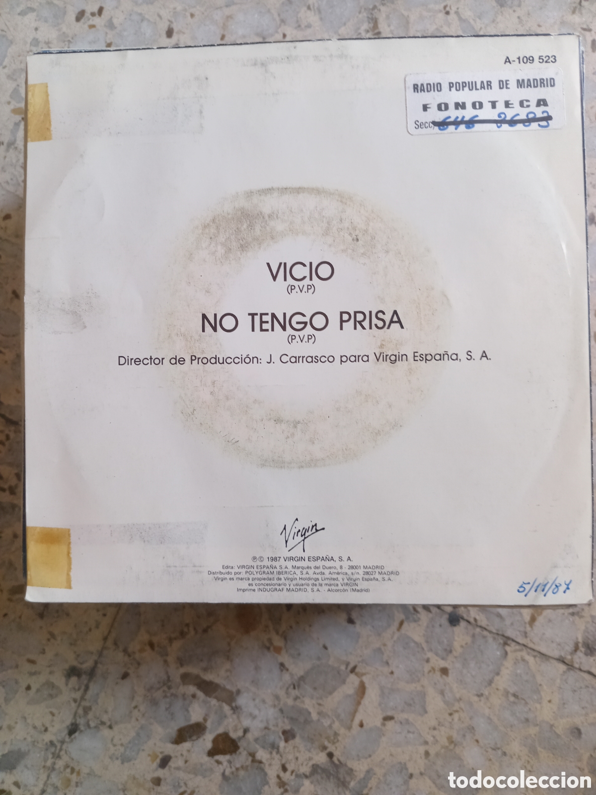 Discos de vinilo: SGL PRECIO VENTA PUBLICO VICIO 1987 - Foto 2
