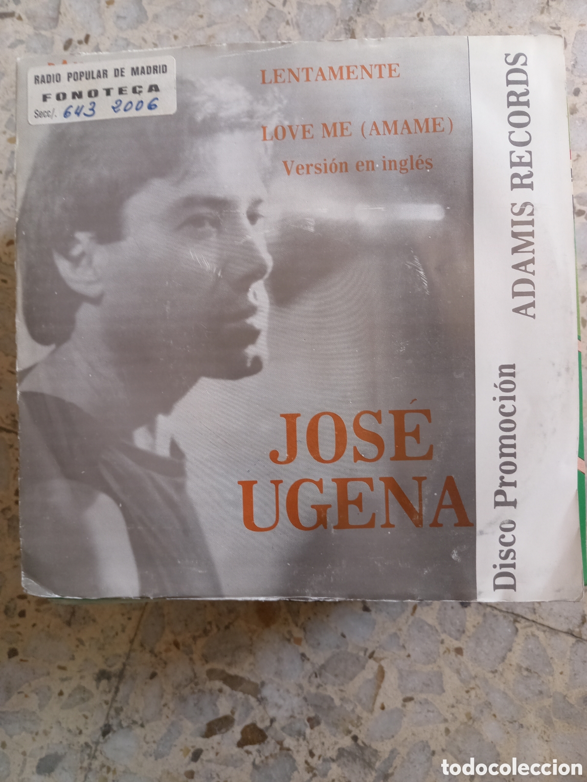 Discos de vinilo: SGL JOSE UGENA LENTAMENTE 1986 PROMO