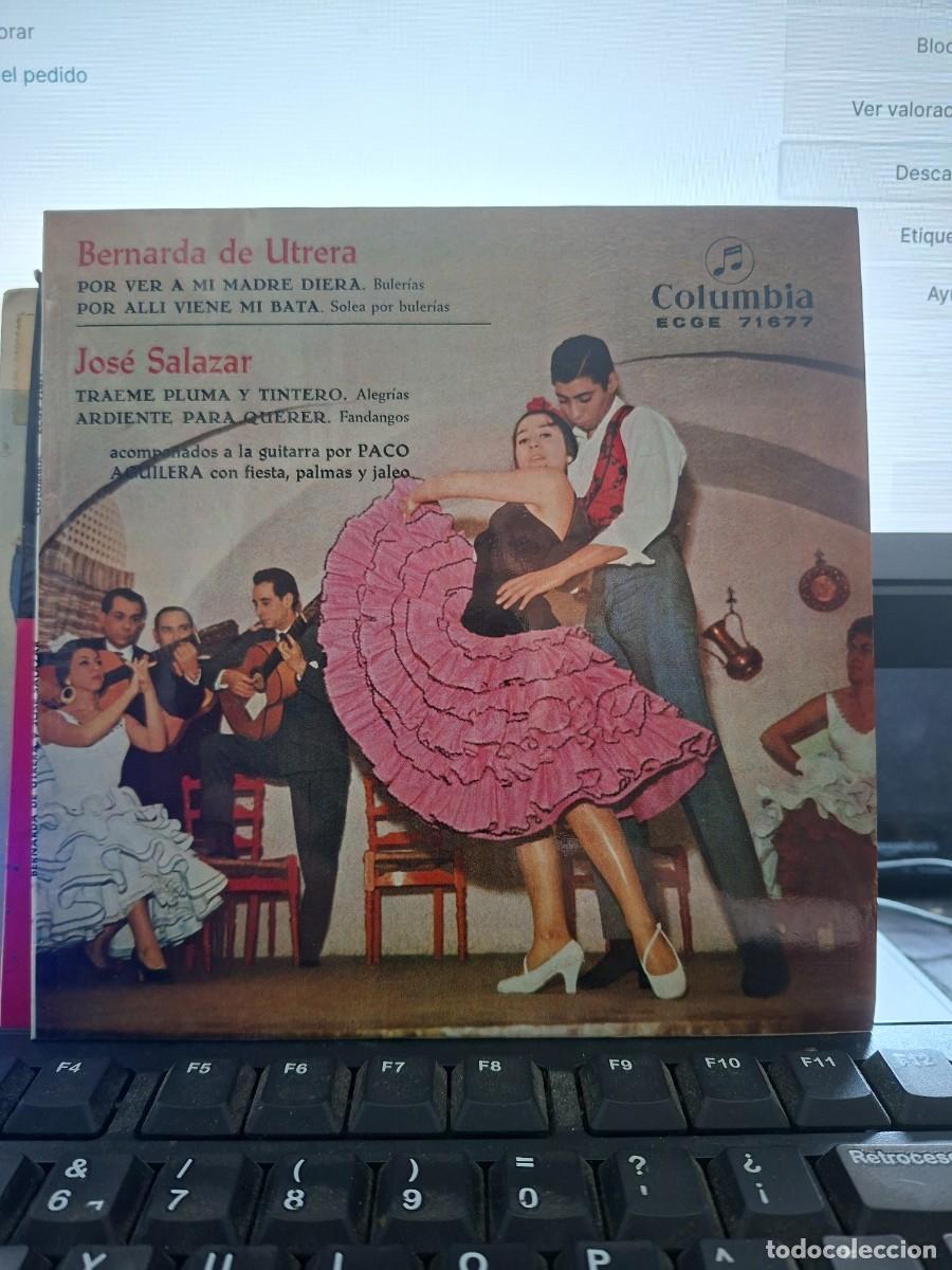 Discos de vinilo: BERNARDA DE UTRERA / JOSE SALAZAR - POR VER A MI MADRE DIERA - EP DE VINILO