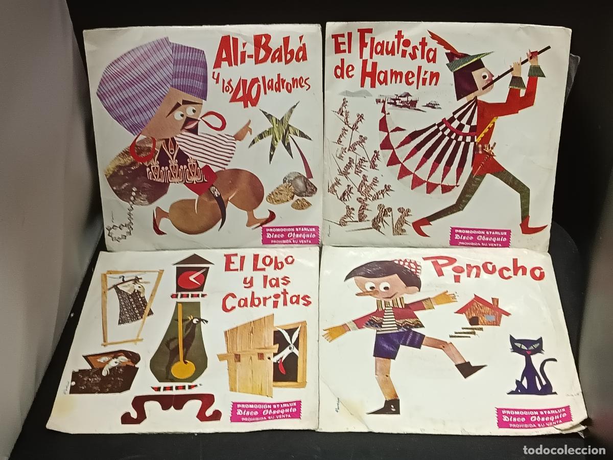 Discos de vinilo: Lote de 4 Singles Cuentos Infantiles Promocional de Starlux.