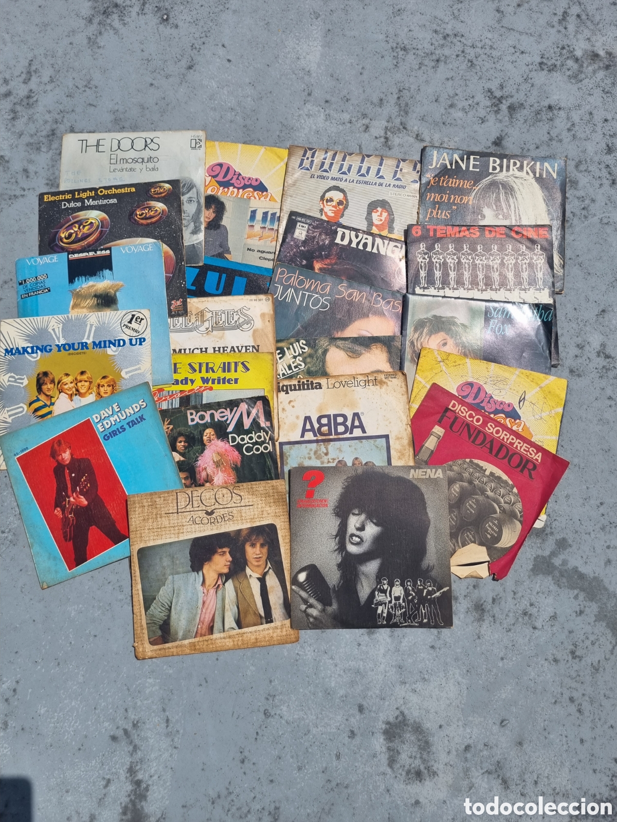 Disques de vinyle: Vinilos 7pulgadas BoneyM ABBA THE DOORS