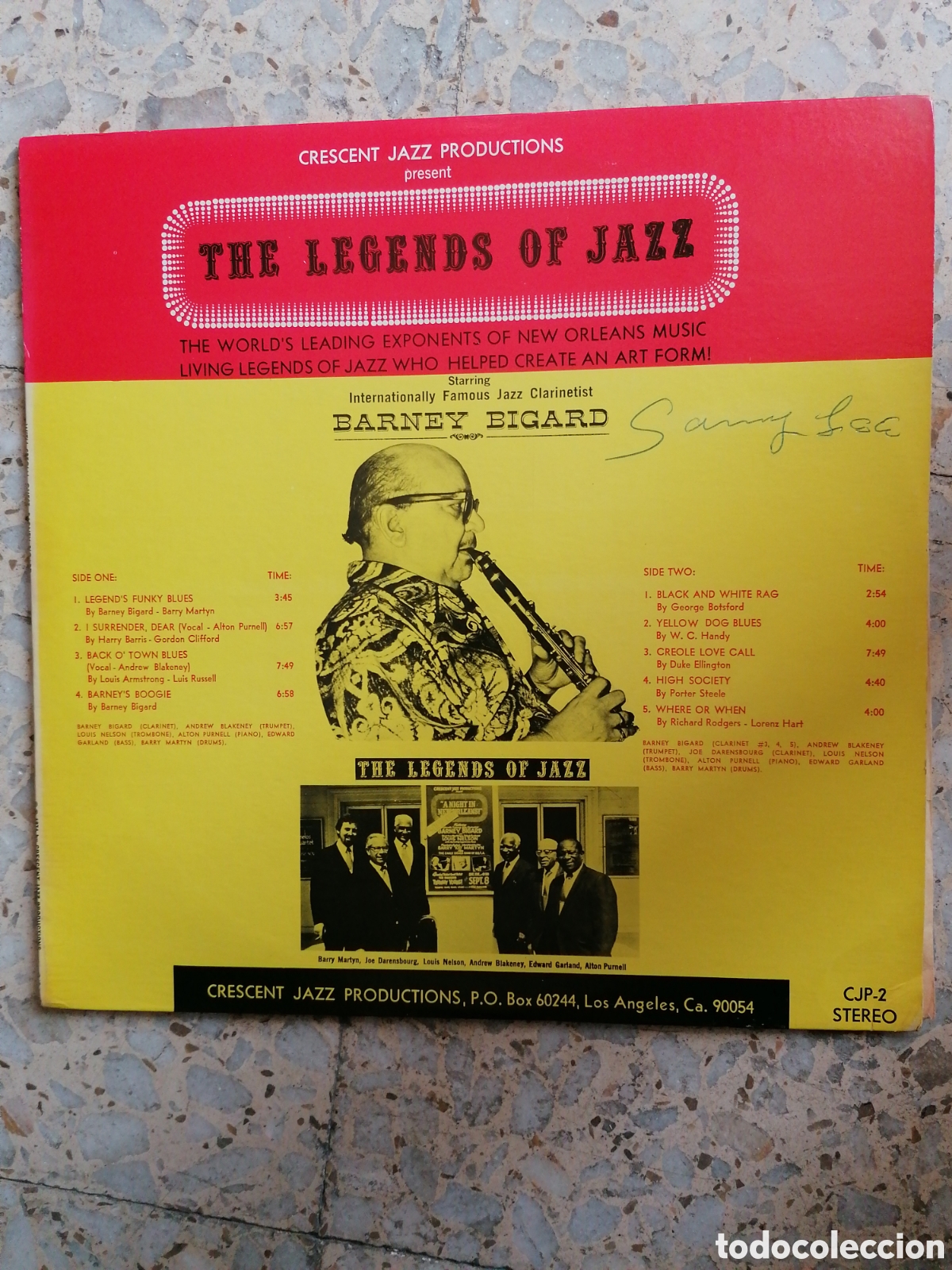 Vinyl records: LP THE LEGENDS OF JAZZ BARNEY BIGARD USA
