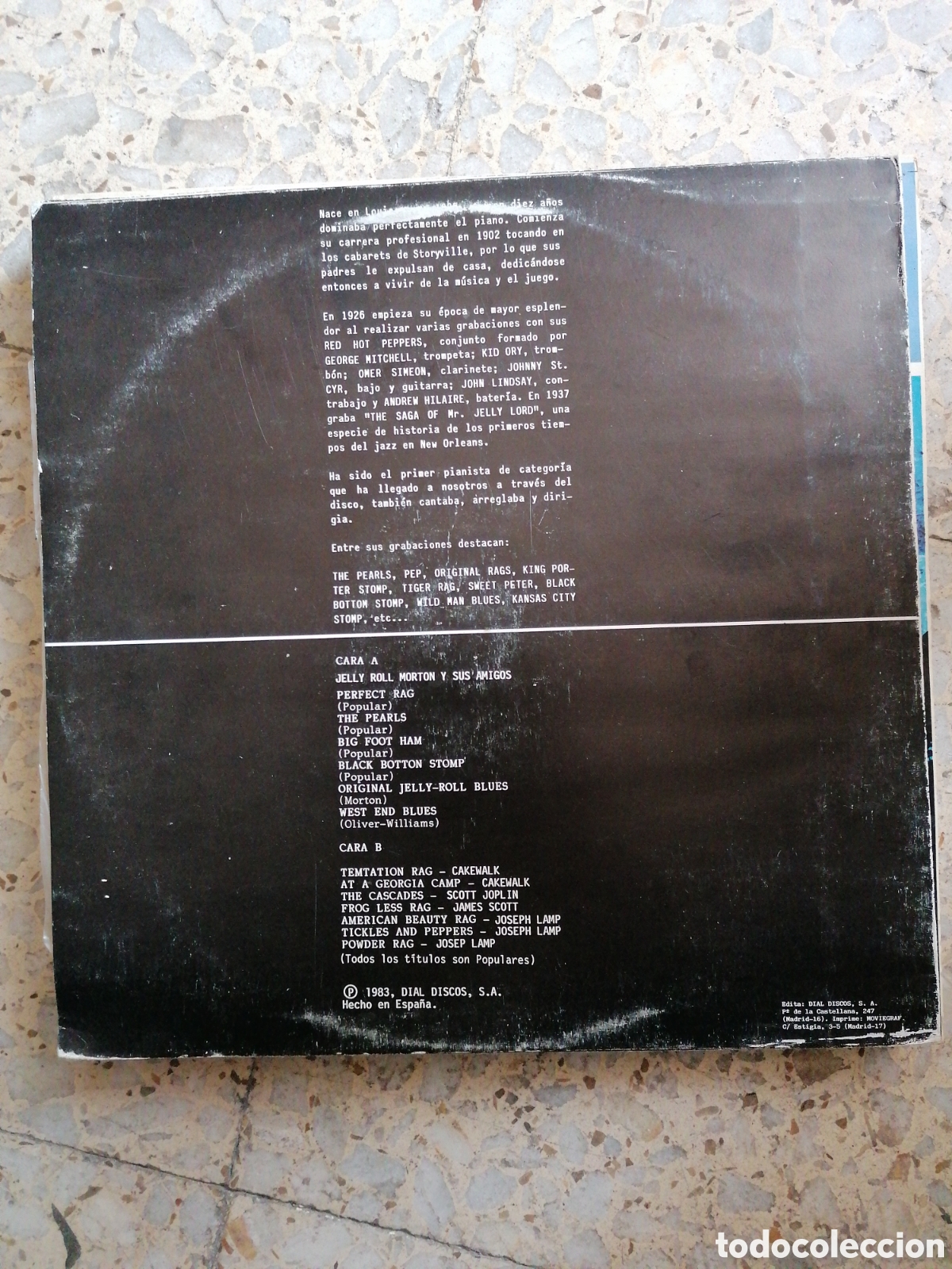 Discos de vinilo: LP JERRY ROLL MORTON CON SWING 1983 - Foto 2