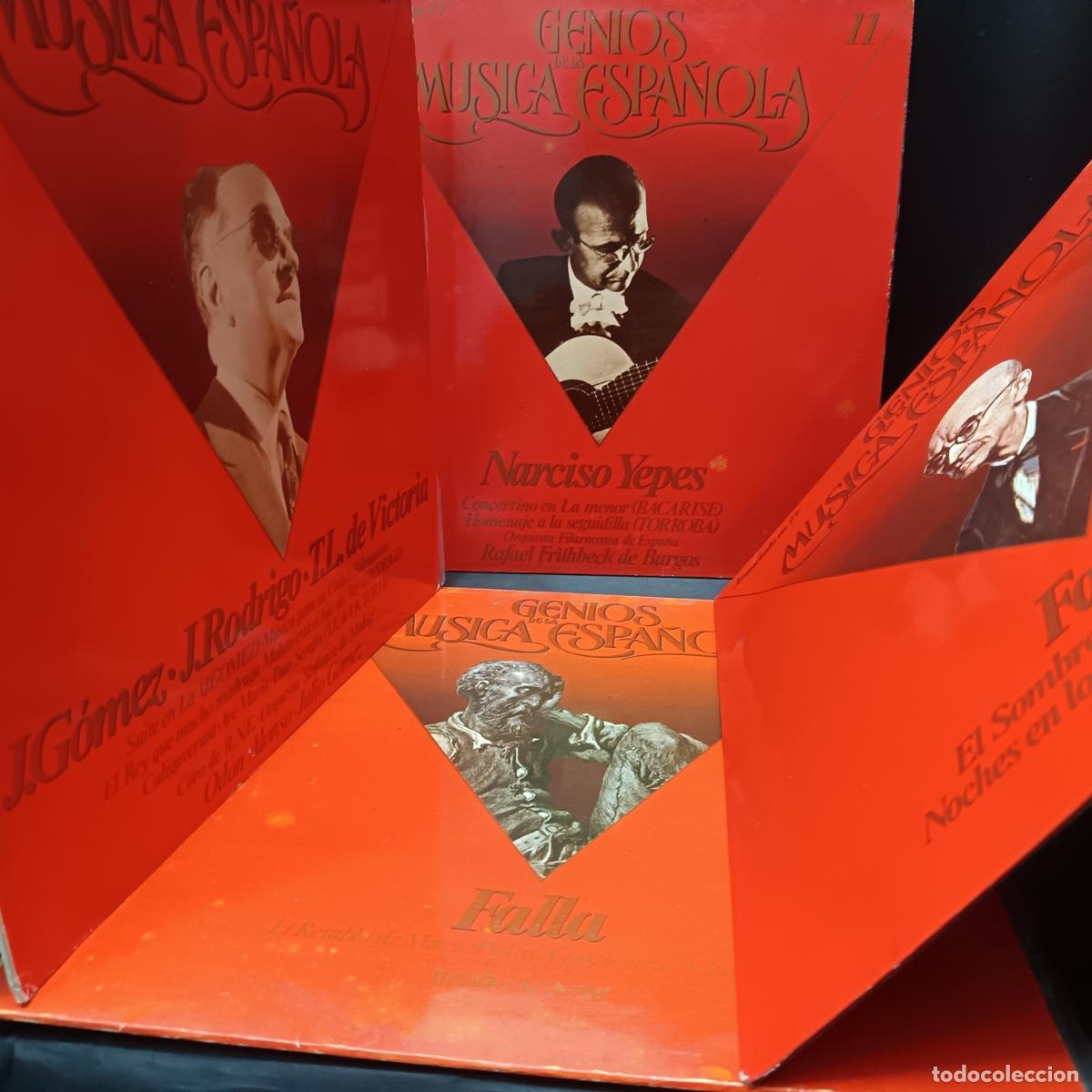 Discos de vinilo: LOTE de 4 LPs Genios de la Musica Espa&ntilde;ola: FALLA, NARCISO YEPES, J. RODRIGO, TL. de VICTORIA, G&Oacute;MEZ