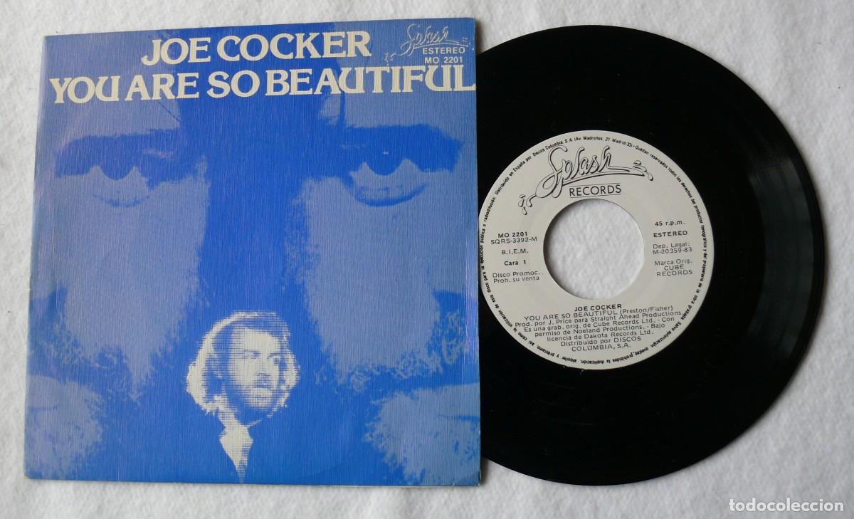 Discos de vinilo: Joe Cocker - You are so beautiful - Single 45 rpm