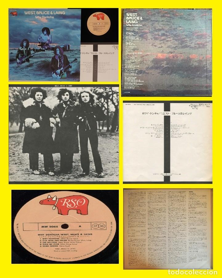 Discos de vinilo: MOUNTAIN, WEST, BRUCE & LAING / WHY DONTCHA 1972 POWER TRIO 1&ordm; PRESS JAPAN + POSTER-INSERTO, EXC