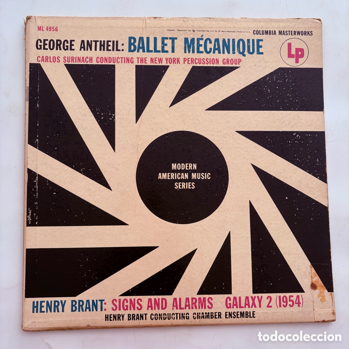 Discos de vinilo: lp George Antheil ballet mecanique henry brant signs and alarms de 1955