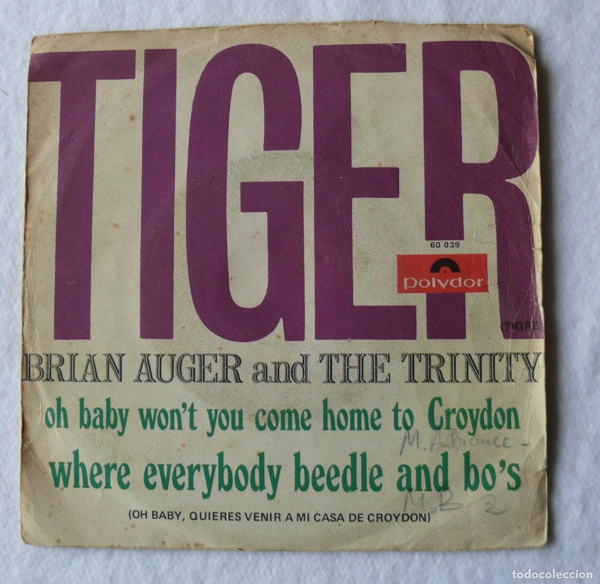Discos de vinilo: Brian Auger and The Trinity - Tiger - Single 45 rpm