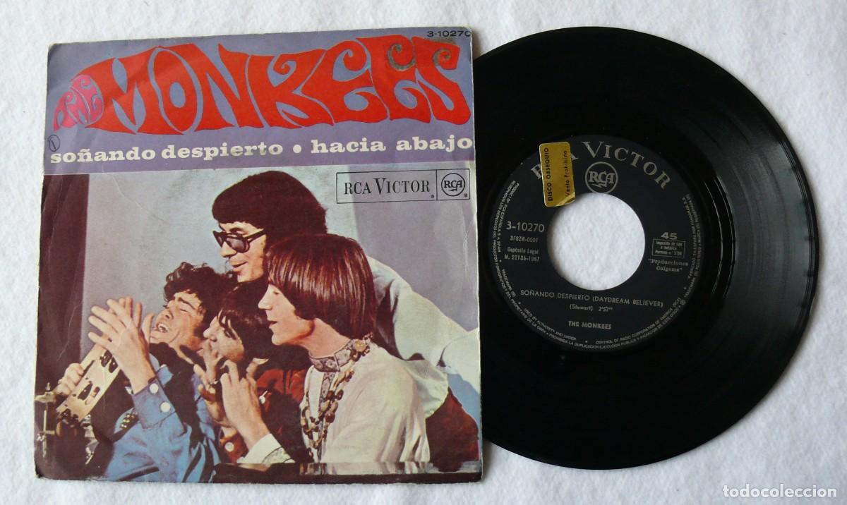 Discos de vinilo: The Monkees - So&ntilde;ando despierto - Hacia abajo - Single 45 rpm