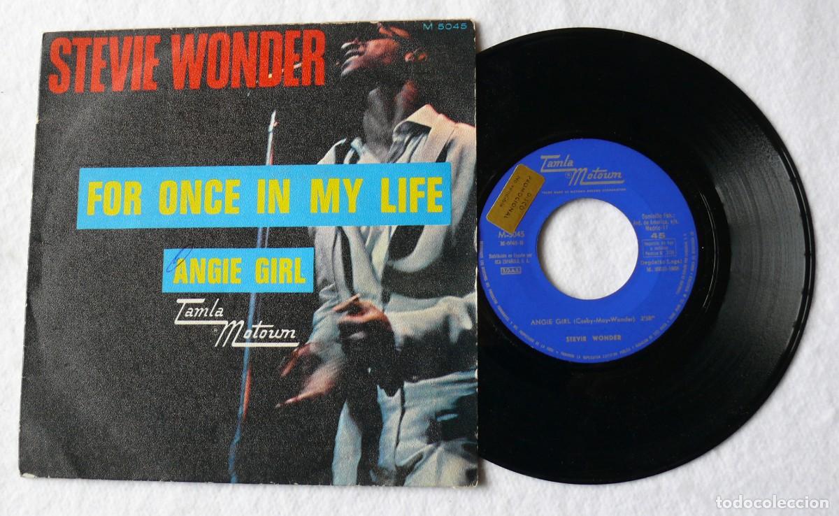 Discos de vinilo: Stevie Wonder - For once in my life - Single 45 rpm