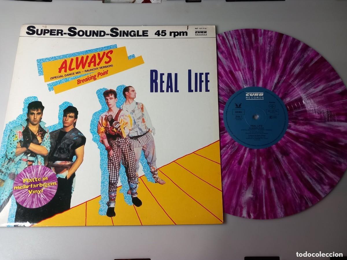 Discos de vinil: Real Life / Always (Special Dance Mix - Raunchy Version) / MAXI-SINGLE 12&rdquo; [VINILO MULTICOLOR]