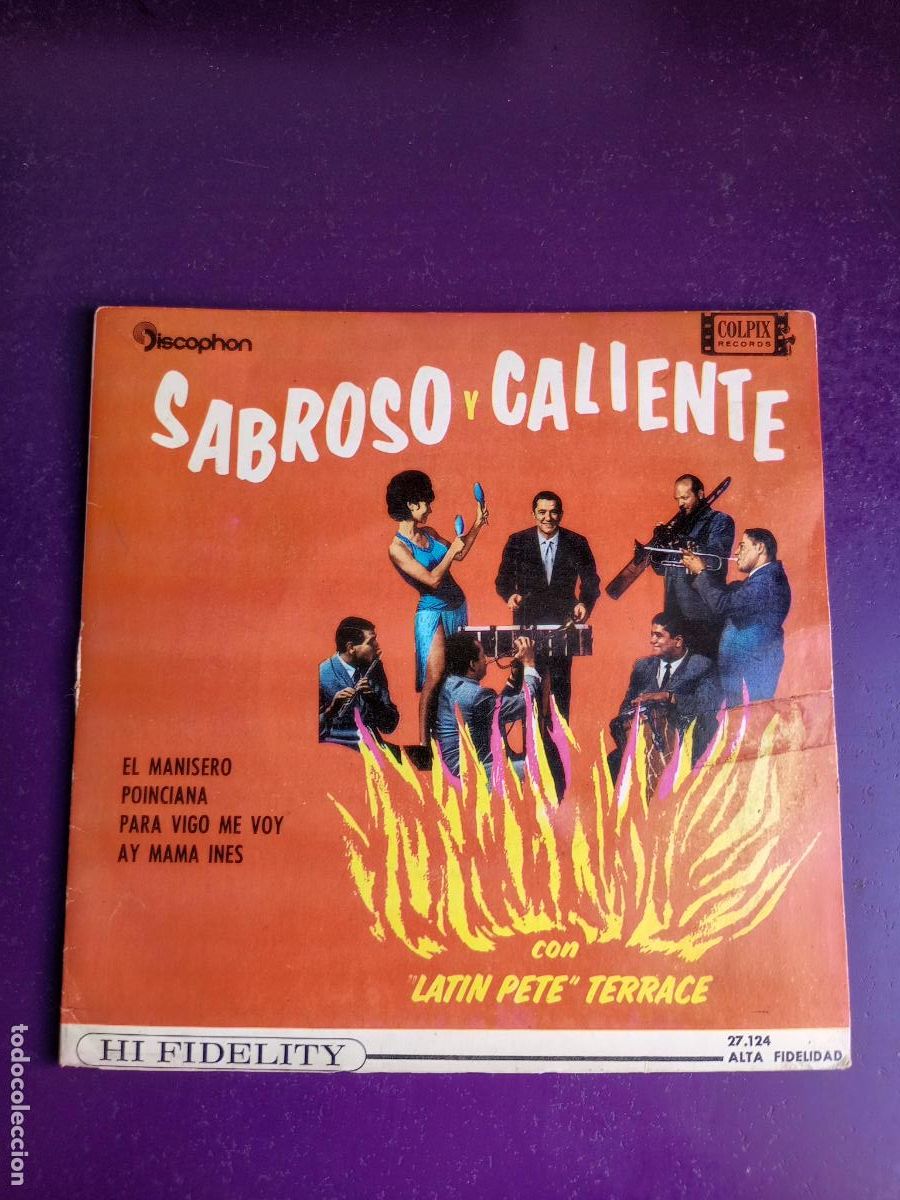 Discos de vinilo: Latin Pete Terrace - SABROSO Y CALIENTE &lrm;&ndash; EP DISCOPHON 1962 - MANISERO +3 LATIN PACHANGA MAMBO