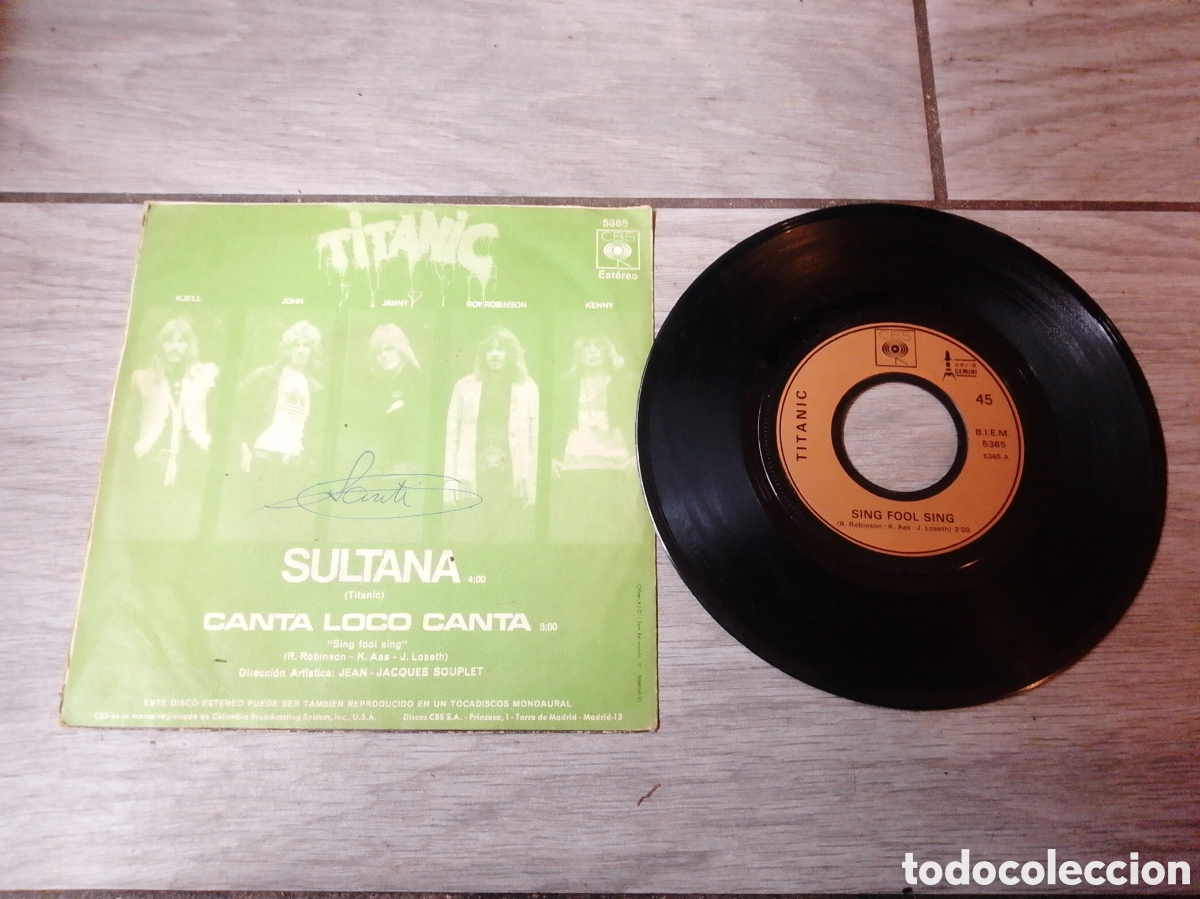 Discos de vinilo: TITANIC - SULTANA - SINGLE - SPAIN - CBS - CC - - Foto 2