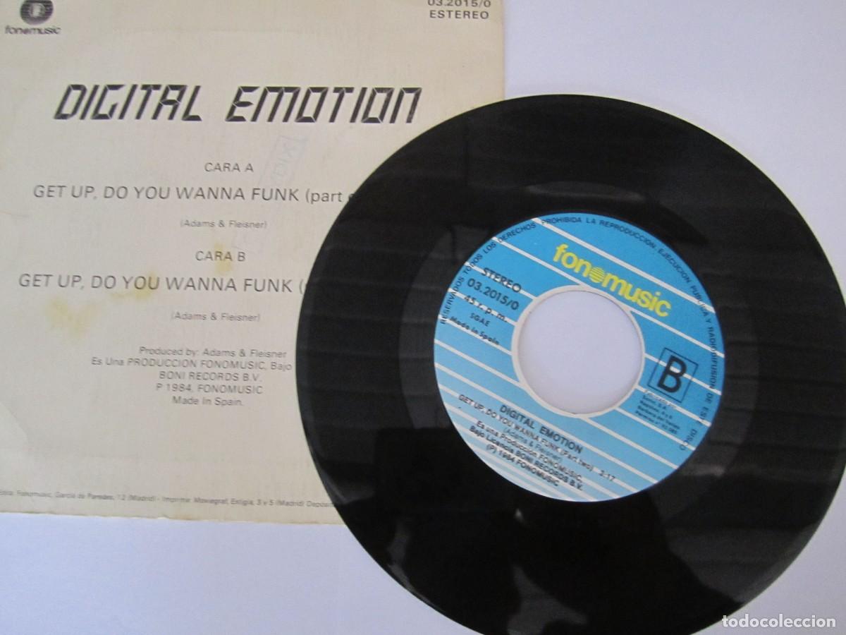 Discos de vinilo: disco vinilo single digital emotion get up - Foto 2