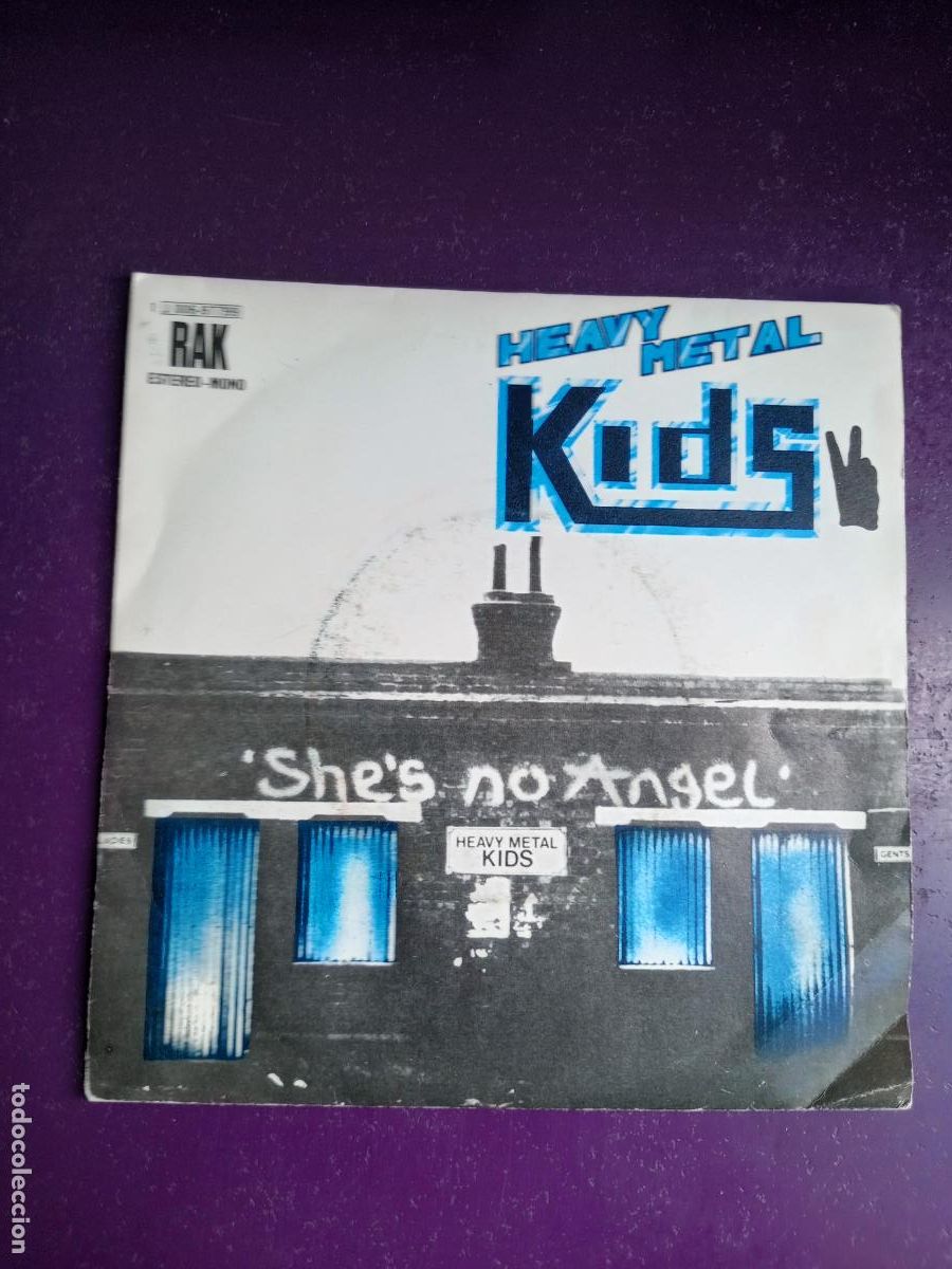 Discos de vinilo: Heavy Metal Kids &lrm;&ndash; She's No Angel - Sg EMI RAK 1976 - GLAM ROCK MACARRA 70'S