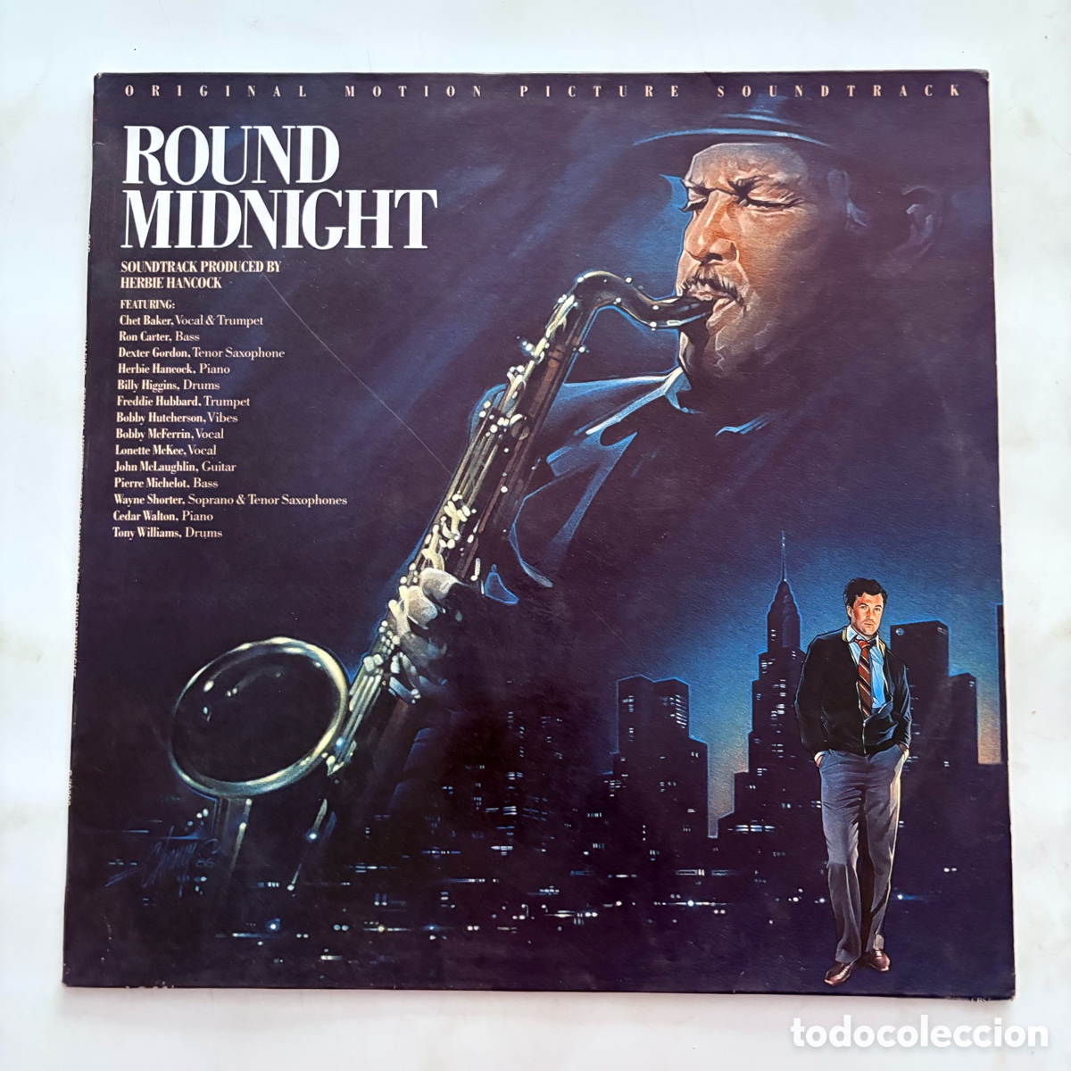 Discos de vinilo: lp banda sonora pelicula Herbie Hancock &ndash; Round Midnight edicion espa&ntilde;ola de 1986