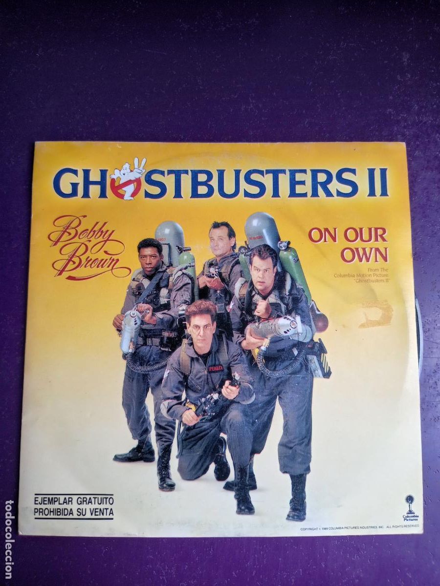 Discos de vinilo: Bobby Brown &ndash; On Our Own - Sg MCA 1989 - BSO CINE CAZAFANTASMAS -