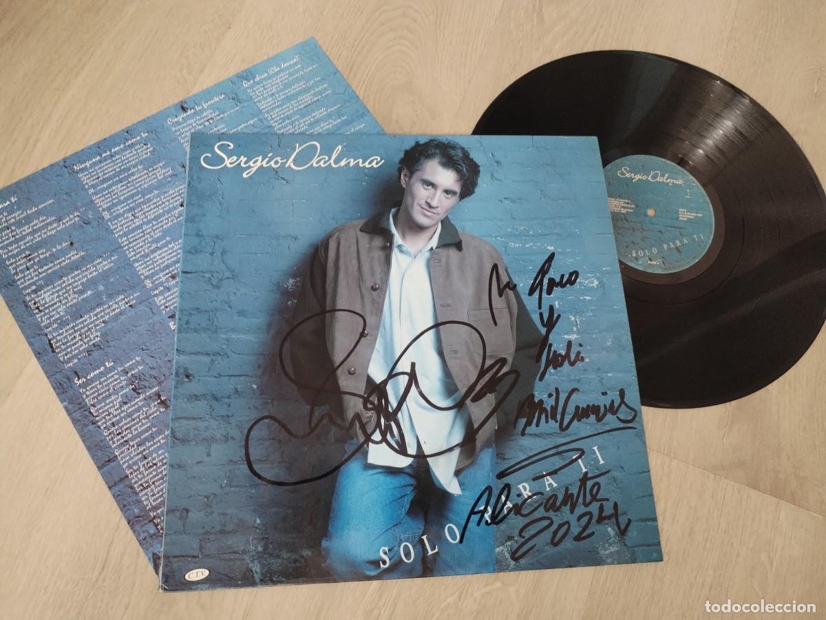 Discos de vinilo: SERGIO DALMA - SOLO PARA TI ..LP DE HORUS DE 1993 CON LETRAS .. FIRMADO Y DEDICADO.