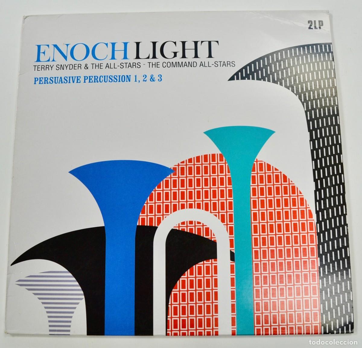 Discos de vinilo: Enoch Light. Terry Snyder & The All-Stars -The Command All-Stars. Persuasive Percussion. 2 Lp,s