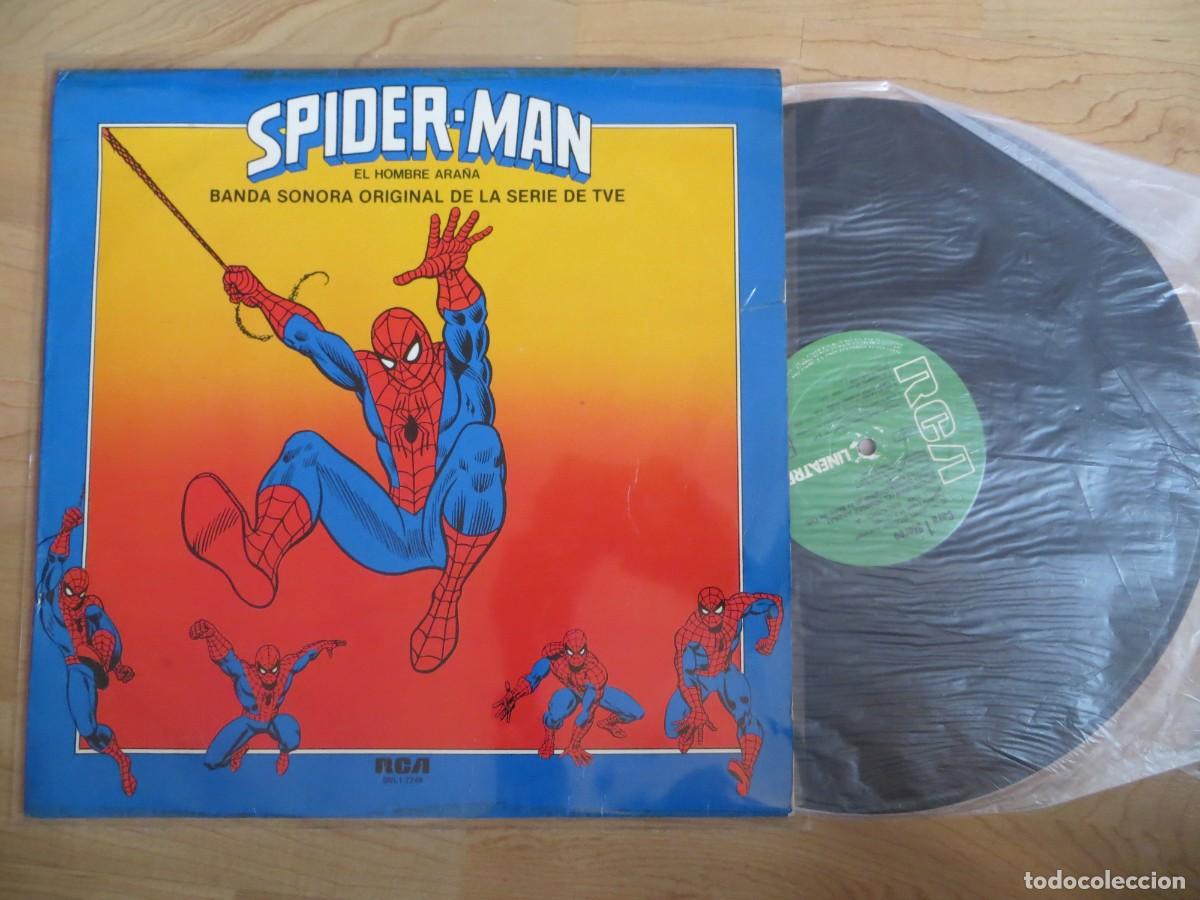 Discos de vinilo: SPIDER MAN: el hombre ara&ntilde;a . Banda sonora original de la serie de TVE Spiderman . 1981 . Vinilo