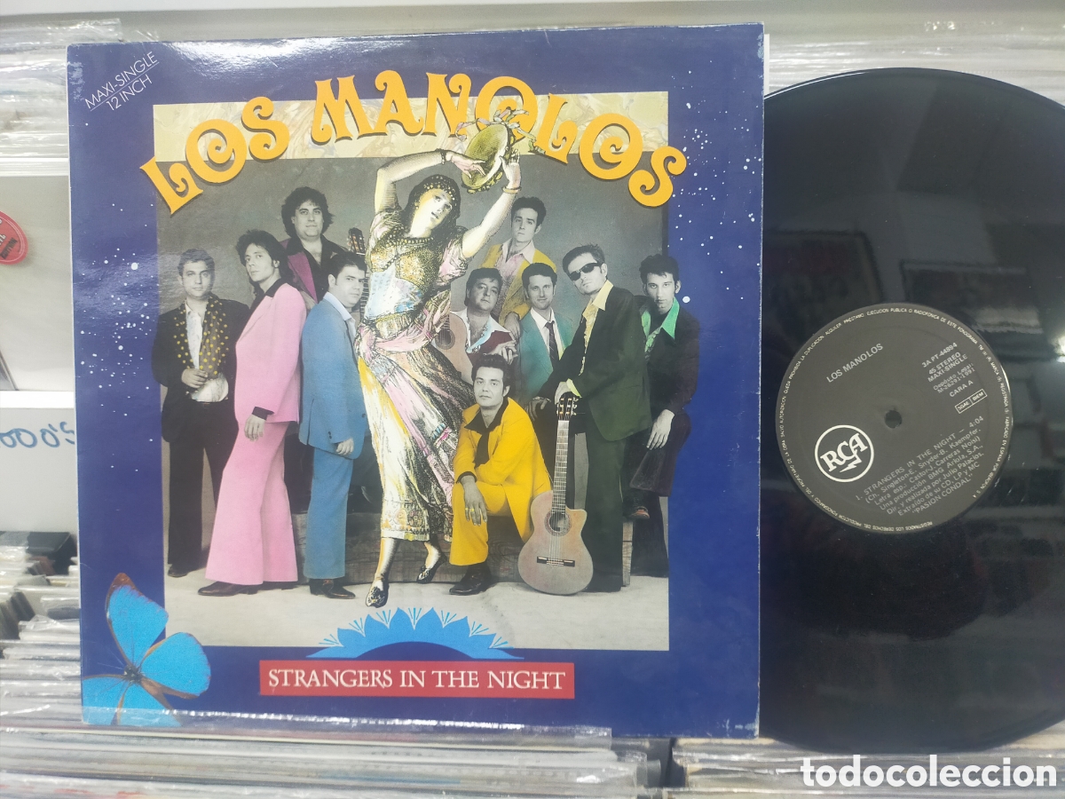 Discos de vinilo: Los manolos maxi strangers in the night