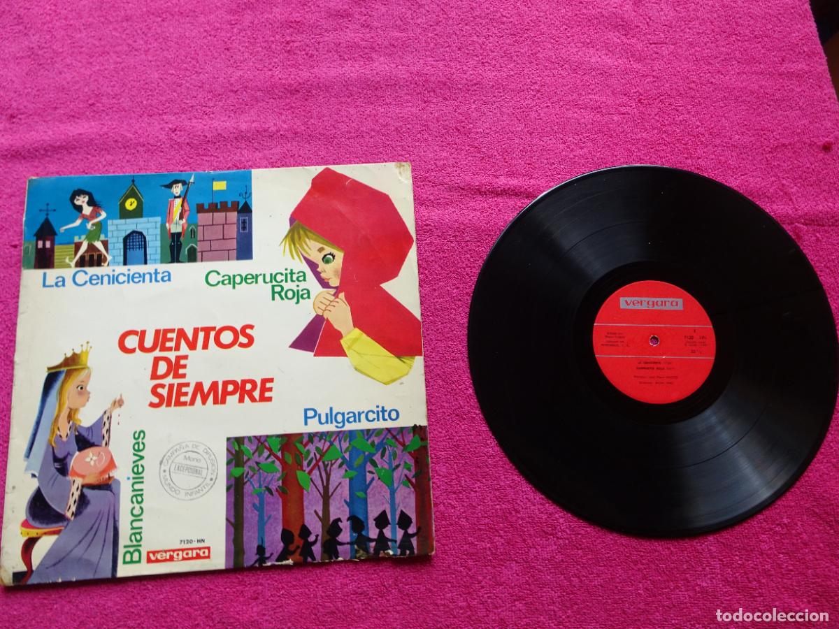 Discos de vinilo: cuentos de siempre la cenicienta 1966 vergara 7120-HN LP de vinilo