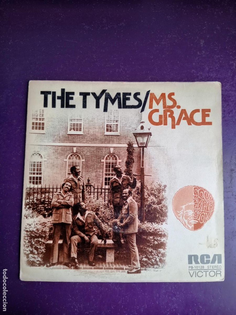 Discos de vinilo: The Tymes &ndash; Ms. Grace / The Crutch - Sg RCA 1974 - SOUL FUNK DISCO 70'S - MUY POCO USO