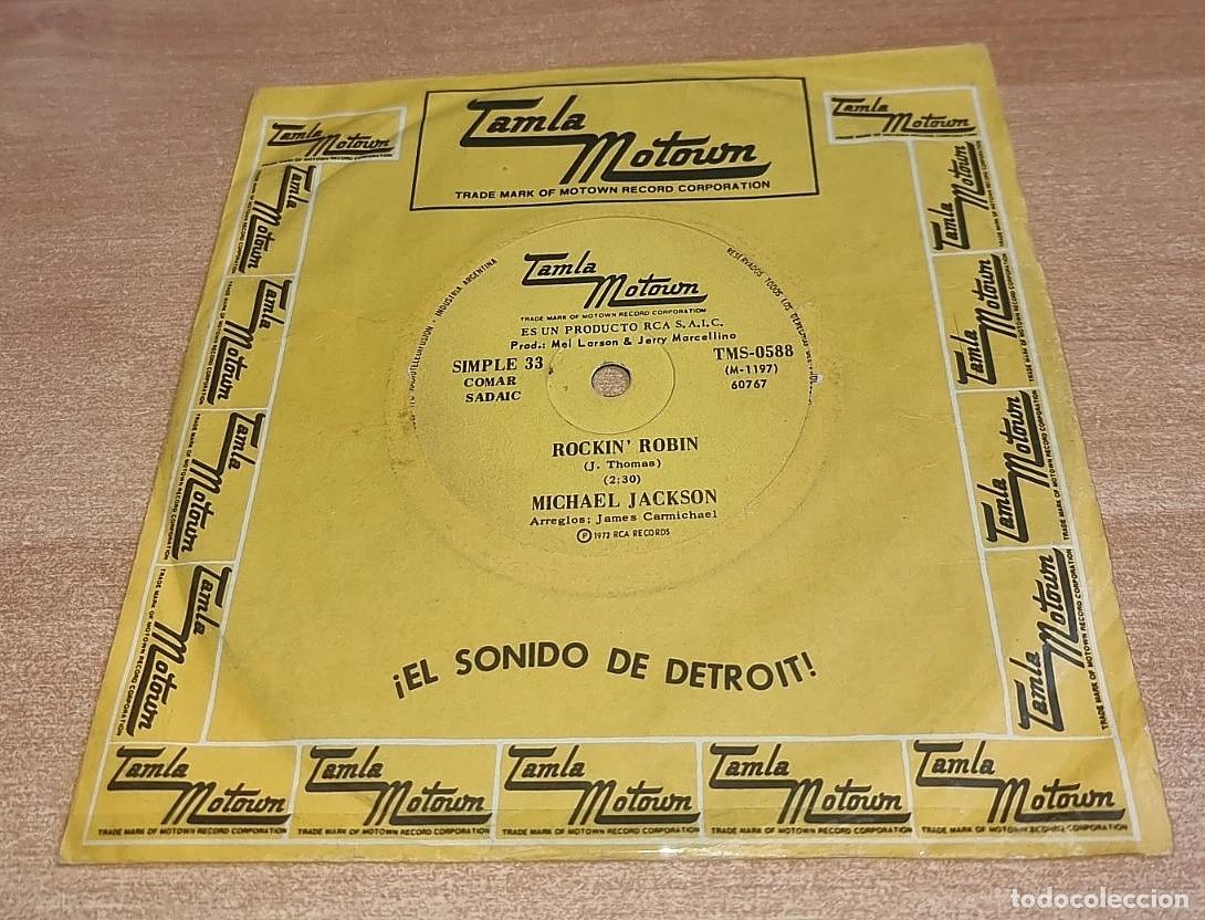 Discos de vinilo: MICHAEL JACKSON Rockin't Robin 7&rdquo; SINGLE VINILO DEL A&Ntilde;O 1972 ARGENTINA MOTOWN CONTIENE 2 TEMAS