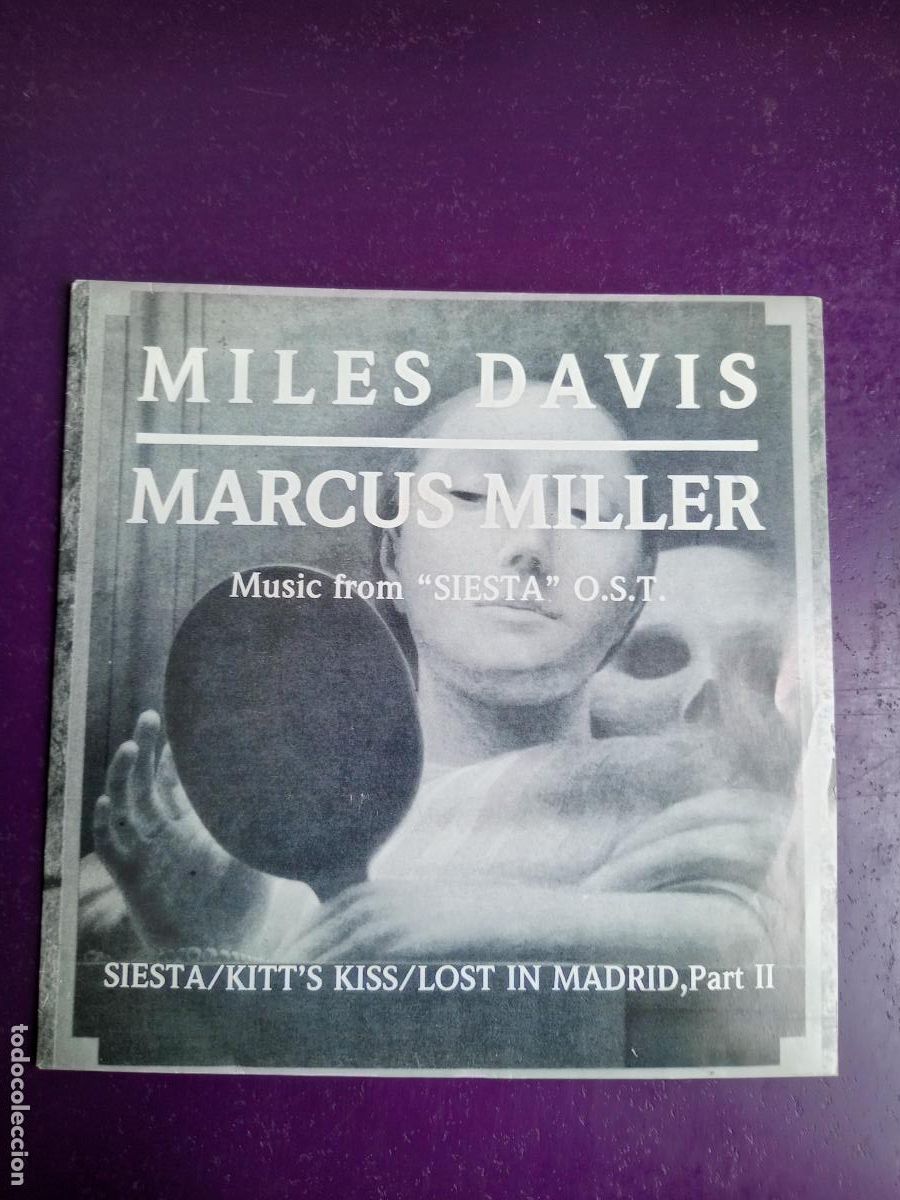 Discos de vinilo: Miles Davis &lrm;&ndash; Siesta / Kitt's Kiss / Lost In Madrid, Part 2 - Sg WEA 1988 PROMO - FREE JAZZ