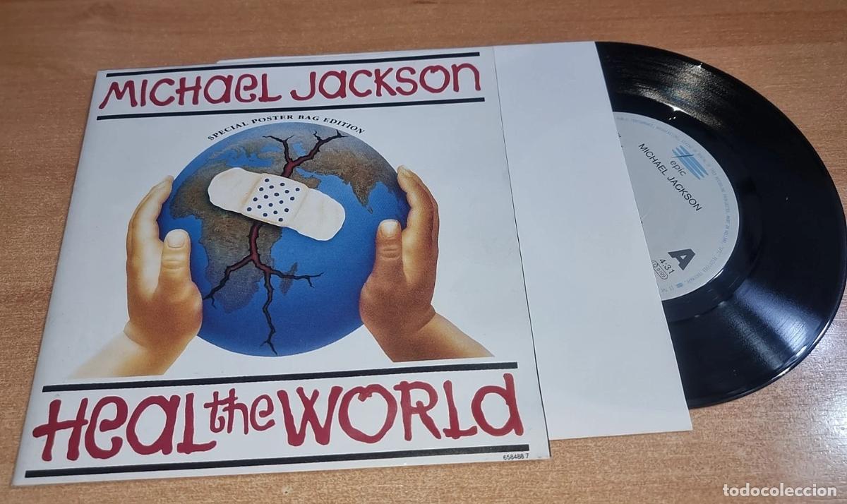 Discos de vinilo: MICHAEL JACKSON Heal the world 7&rdquo; SINGLE VINILO 1991 CON POSTER HOLANDA CONTIENE 2 TEMAS