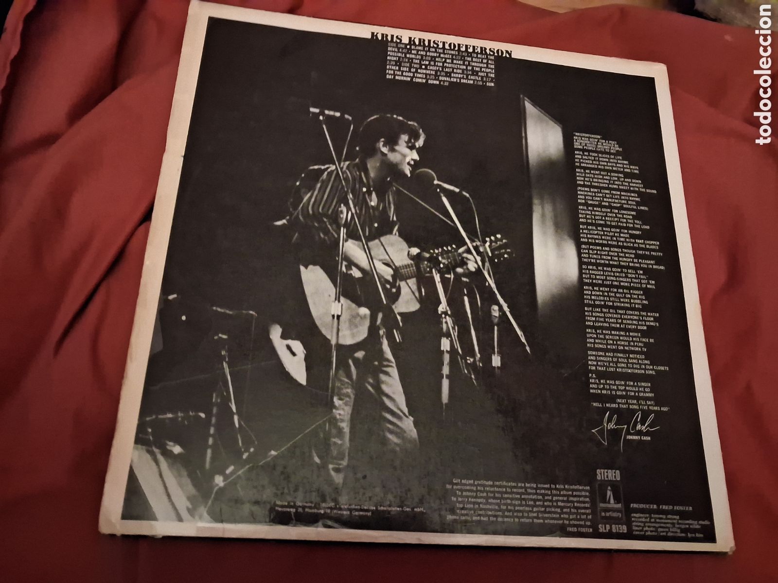 Discos de vinilo: Kris Kristofferson&nbsp;lp &nbsp;Kristofferson - Foto 2