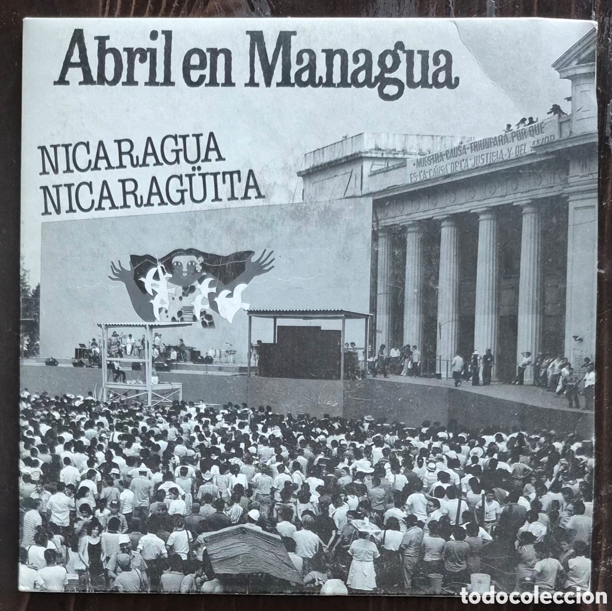 Discos de vinilo: SINGLE - CARLOS MEJIA GODOY Y LOS DE PALACAG&Uuml;INA / SILVIO RODRIGUEZ & MANGUARE - ABRIL EN MANAGUA