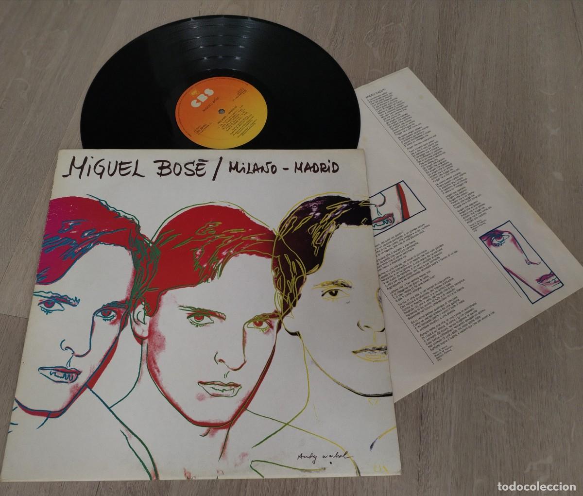 Discos de vinilo: MIGUEL BOSE - MILANO / MADRID ..LP DE CBS - CANTADO EN ITALIANO..1983 - CON LETRAS - ANDY WARHOL.