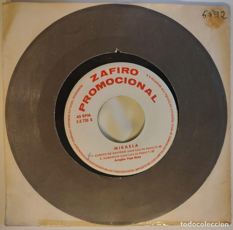 Discos de vinilo: Mikaela. Bailarina de Espa&ntilde;a/ Noche de rel&aacute;mpagos/ Cuento de Navidad/ Numancia. Zafiro promo 1966 ep
