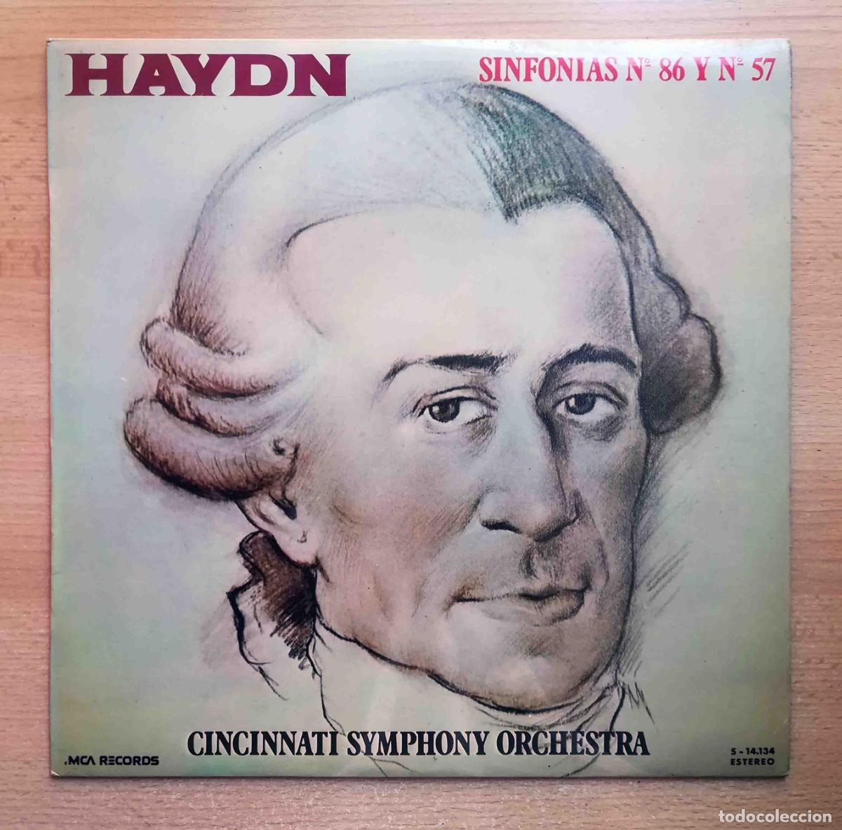 Discos de vinilo: Haydn. Sinfon&iacute;as N&ordm; 86 y N&ordm; 57 en Re Mayor. Cincinnati Symphony Orchestra. MCA 1973.