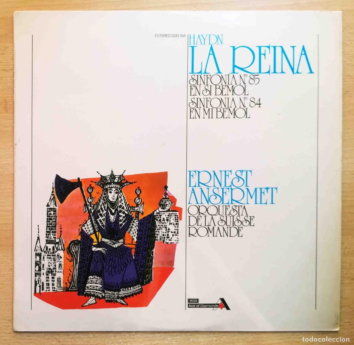 Discos de vinilo: Haydn La reina. Sinfonia N&ordm; 85 Si Bemol. Sinfonia N&ordm; 84 Mi Bemol. Ernest Ansermet. Or Suisse Romande